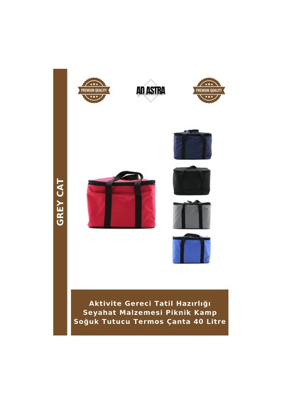 Aktivite Gereci Tatil Hazırlığı Seyahat Malzemesi Piknik Kamp Soğuk Tutucu Termos Çanta 40 Litre Çok Renkli