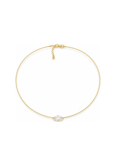 Éclat Collection Sirius Gold Markiz Taşlı Çelik Choker Kolye Altın Altın