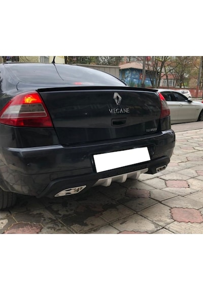 Renault Megane 2 Difüzör Difizör Gri + Kare Egzoz Görünüm C Tip 2002 - 2009