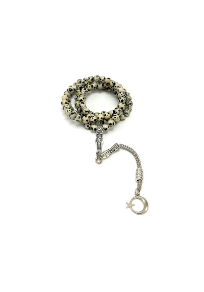Yıldız Doğal Taş Dalmaçyalı Jasper 6mm 99luk Doğal Taş Tesbih