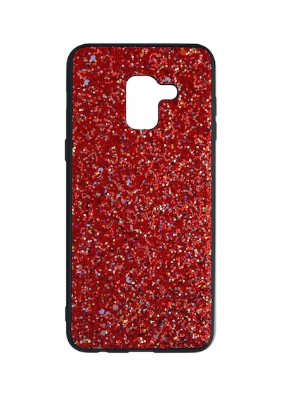 Nettech Samsung Galaxy A530 A8 2018 Uyumlu Simli Arka Koruma Kılıf - Siyah Siyah