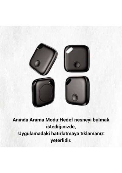 Bluetooth Destekli Akıllı Takip Cihazı iOS Uyumlu Mobil Uygulama Kontrollü Konum Bulma Aparatı