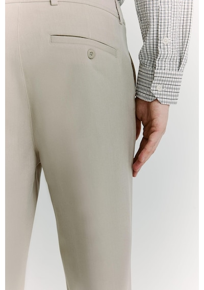 Defacto Tailored Fit Düz Paça Her Yöne Esneyen Pantolon C7508ax25aubg766 Bej