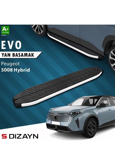 S-dizayn Peugeot 5008 3 Hybrid Evo Aluminyum Yan Basamak 203 Cm 2024 Üzeri A+ Kalite