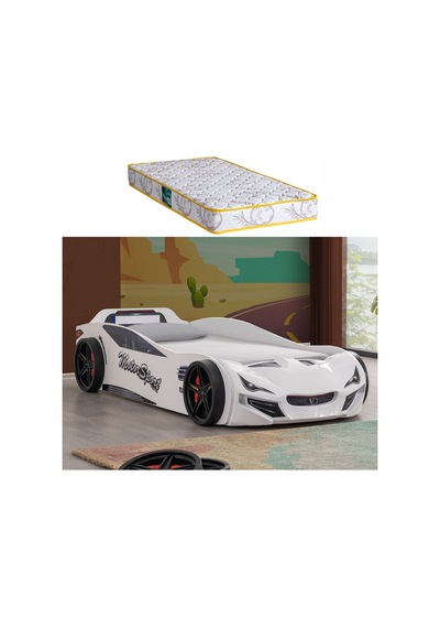 Arabalı Yatak, V-sport Arabalı Yatak - Beyaz 1 Adet Comfort Yatak