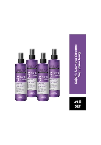 Urban Care Expert Biotin & Kafein Dökülme Karşıtı Sprey Tonik 4 x 200 ML