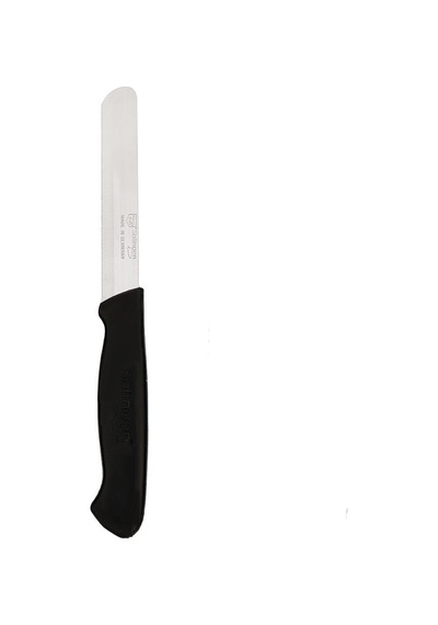 Solingen Ava Siyah Bıçak Tırtıklı, 18,5 Cm, Paslanmaz Alman Çeliği, Ergonomik Sap Tekli -150 siyah