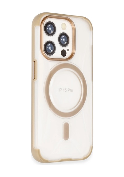 Joko Apple İphone 15 Pro Hilton Magsafe Kapak - Gold 0.2M-Çok Renkli