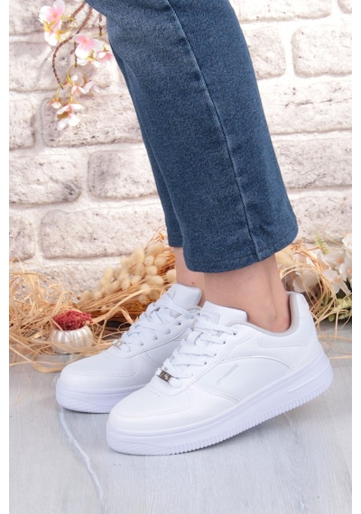 M.p 252 6049 Rahat Hafif Orijinal Ürün Kadın Sneaker Spor Ayakkabı Beyaz