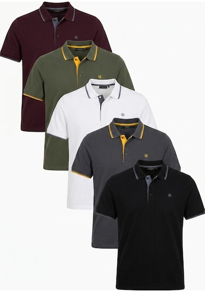 Buratti Pamuklu Slim Fit Şerit Detaylı Düğmeli Polo Yaka 5'Li Paket Erkek T Shirt 5902118S5 Siyah-Antrasit-Hakisarı-Vişne-Aquamavi Buratti Pamuklu Slim Fit Şerit Detaylı Düğmeli Polo Yaka 5'Li Paket Erkek T Shirt 5902118S5 Siyah-Antrasit-Hakisarı-Vişne-Aquamavi