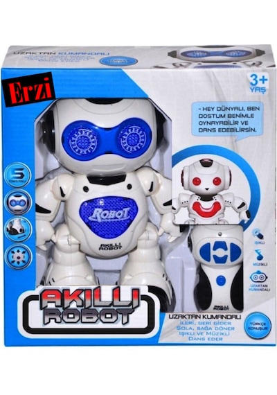 Oyuncak Robot Uzaktan Kumandalı Süper Akıllı Robot Işıklı Sesli