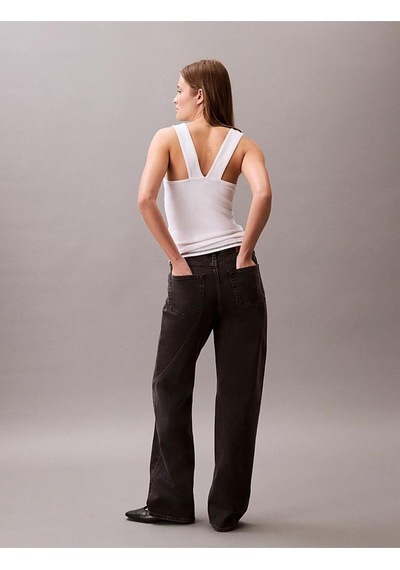 Sl Cotton Rıb Solıd Tank-8284 Beyaz