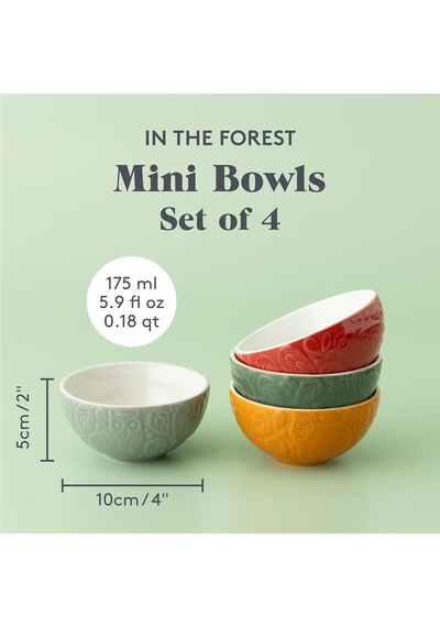 Mason Cash In The Forest 4lü Mini Hazırlık Kasesi Seti çok renkli