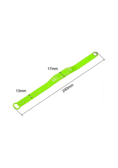 125khz Rfid Manyetik Bileklik Yeşil Su Geçirmez Silikon Proximity Göstergeç 125 Khz Kapı Geçiş Pers