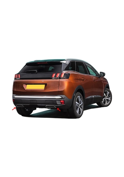 S-Dizayn  Peugeot 3008 Krom Egzoz Çıkışı 2 Prç. 2016 Üzeri