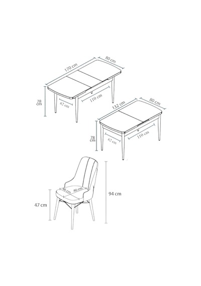 Zümra Serisi, Meşe Desen 80x132 Açılabilir Mdf Mutfak Masası Takımı 6 Adet Sandalye Cappucino Zümra Serisi, Meşe Desen 80x132 Açılabilir Mdf Mutfak Masası Takımı 6 Adet Sandalye Cappucino