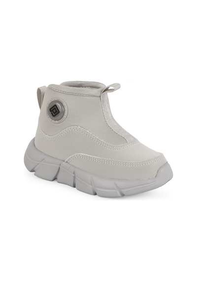 Pepino 2374 Ayakkabı P Çocuk Esnek Çorap Boğazlı Pratik Slip On Çentikli Taban Spor Bot Gri