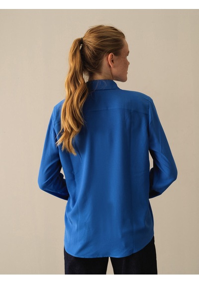 Xint Mavi Oversize Vatkalı Gömlek 750978