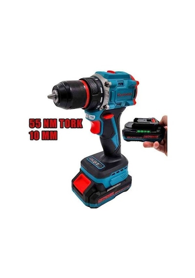 20v Güçlü Akülü Vidalama 2.0 Ah Li-ion Darbesiz Mandren İle Pratik Kullanım