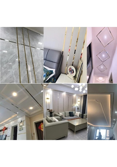 Duvar Çıtası Dekoratif 3 Cm Gold,Gümüş,Siyah (10 Mt)