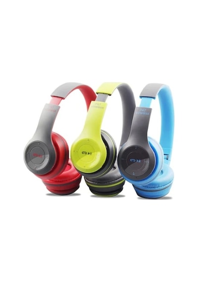 P47 Wireless Kablosuz Bluetooth Kulaklık Mp3 Güçlü Bass Mavi