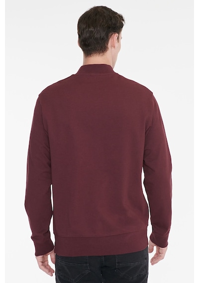 Ac&Co / Altınyıldız Classics Erkek Bordo Pamuklu Standart Fit Normal Kesim Yarım Balıkçı Yaka Sweatshirt