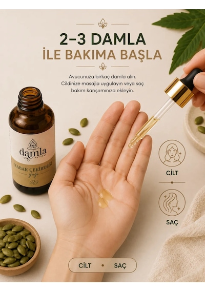 Biodamla Natural Kabak Çekirdeği Yağı 100 Ml