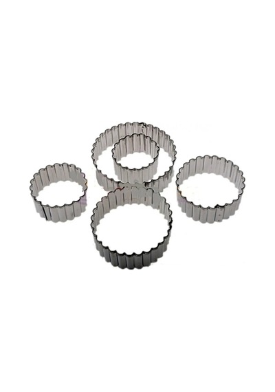 Kek Kurabiye Ve Pasta Kalıbı Paslanmaz Metal 5 Li Set Yuvarlak Tı