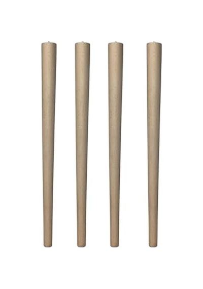 44 Cm Ham Konik Ahşap Sehpa, Koltuk, Kanepe, Yan Sehpa, Tv Ünitesi, Dolap, Komidin, Konsol Ayakları, M8 Civatalı, 4 Çok Renkli