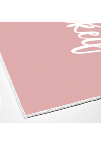 Dijital Kaymaz Yıkanabilir Mutfak Banyo Salon Paspas Halısı Trend Modern Al4012 Pembe