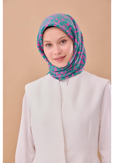Silk Home Aura Eşarp 140005-15 Patina Yeşili, Pembe, Sarı