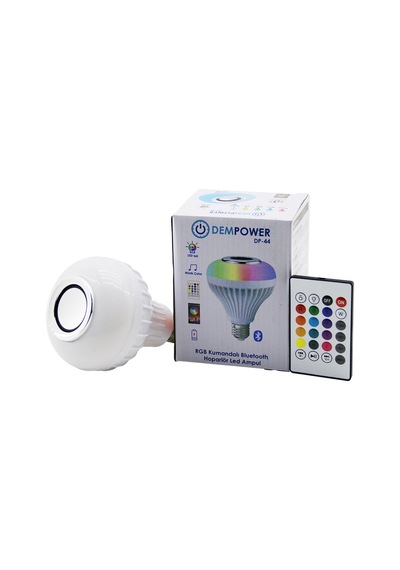 Go İthalat 2ın1-kumandalı Rgb Led Ampul - Bluetooth Hoparlör Müzik Çalar Led-7w - Hoparlör-3w