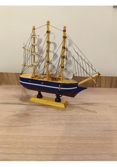 Yelkenli Ahşap Gemi-dekoratif-mdl 1005-20 Cm Karışık