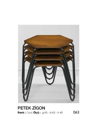 Zigon Osm Petek Model Metal Nikelaj V Ayak Çok Renkli Tabla Itina (410190504)