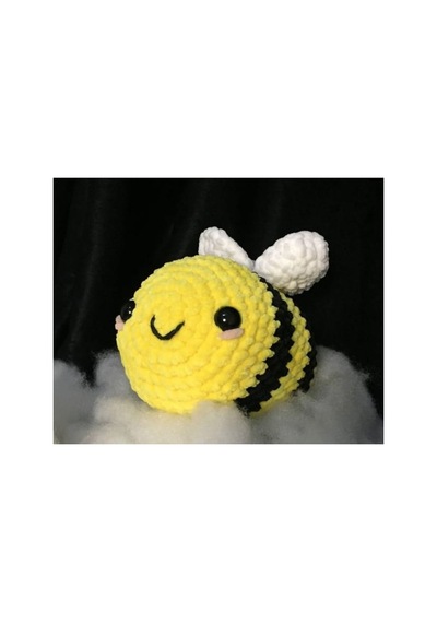 El Yapımı Tek Parça Tığ İşi Peluş: Arı Amigurumi Çok Renkli