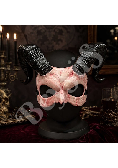 Cadılar Bayramı Boynuzlu Faun Maske Tüm Yaşlar