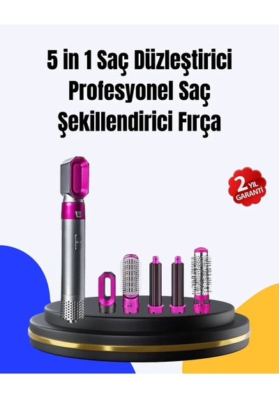5 Parça Saç Şekillendirme Seti Düzleştirme Dalga Ve Bukle Yapma Standart