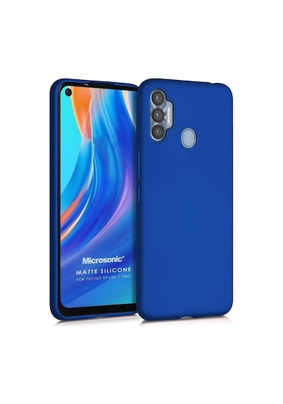Tecno Spark 7 Pro Kılıf Mavi Mavi