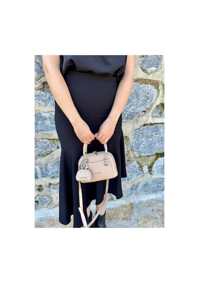 Just Polo Kadın Yeni Sezon Mini Cüzdan Aksesuarlı Askılı Şık El Ve Omuz Çantası Ebat : En 19 Boy 14 Cm Vizon 42151087