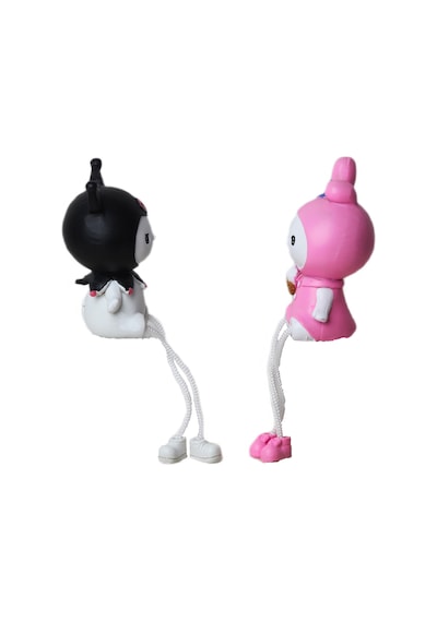 My Melody Kuromi Ayakları Sallanan 2'li Biblo Seti Dekoratif Ürün Ofis Yeni Yıl Doğum Günü Hediyesi 20 Cm