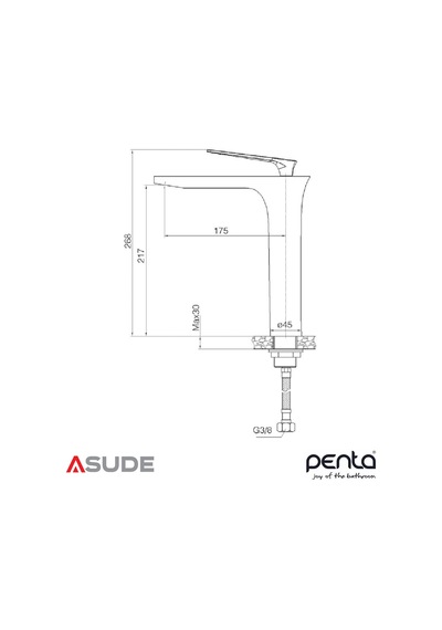 Penta 4651h-w Vıola Whıte Chrome Yuksek C.lavabo Batarya Beyaz