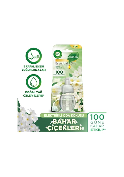 Air Wick Elektrikli Kit Oda Kokusu Temizlik Esintisi 19 ML + Elektrikli Yedek Lavanta 19 ML +  Bahar Çiçekleri 19 ML