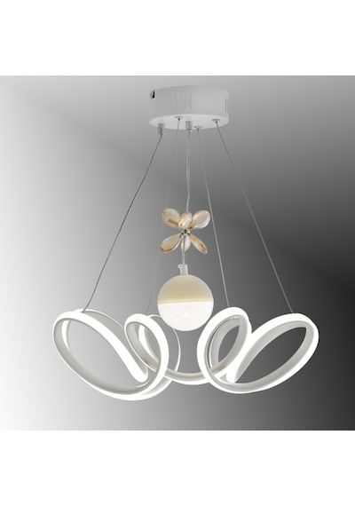 Tt330-1tpl-by Tt Ayd Zambak Mat Beyaz Tek Toplu 3 Renk Led Avize Beyaz