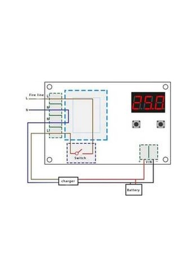 Xh-m602 Dijital Akü Şarj Kontrol Röle Modülü 220v 10a Akıllı Şarj Kesici Devre
