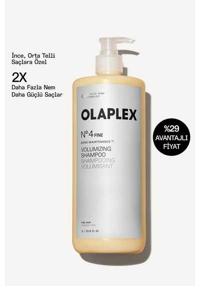No.4 Fine Bond Maintenance Volumizing Shampoo - İnce, Orta Telli Saçlar İçin Hacim Veren Bakım Şampuanı 1l İnce Telli