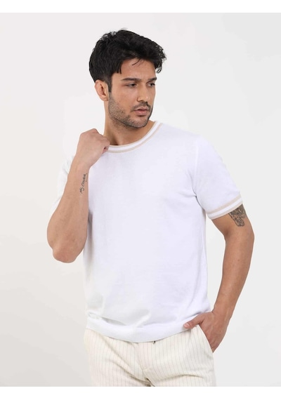 Dufy Beyaz Erkek Slim Fit Düz O Yaka Kazak - 104646-beyaz Beyaz