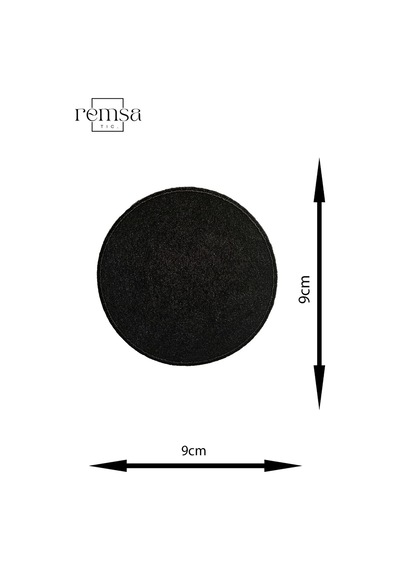 Ütü Ile Yapışan Arma - Patch - Dirsek, Diz Yama Modeli Yuvarlak Siyah 9cm Çap . - 298795384