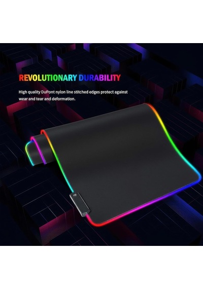 Rgb Led Gaming Mouse Pad 80x30 Xxl - 13 Renk Mod, Gaming Mousepad Işıklı, Oyuncu Büyük Keyboard Mouse Pad Kaymaz Us