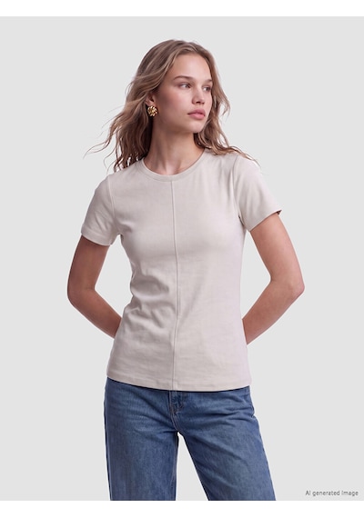 Lcw Vision Bej Soft Touch Peplum Bluz