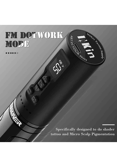 Ez Hover Fm Dotwork Black 3.5mm Stroke Kablosuz Dövme Makinesi - Siyah